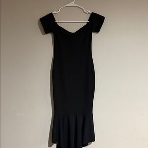 Missguided Black Midi Dress